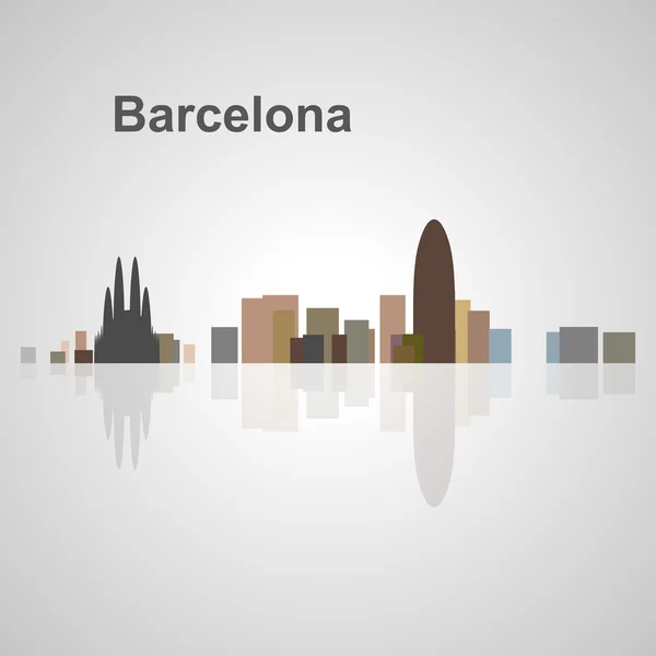 Линия горизонта для вашего дизайна в Барселоне Векторная Графика