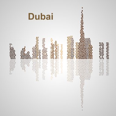 Dubai şehir silüetinin tasarımınız için