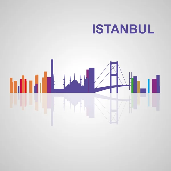 Horizonte de Istambul para o seu projeto Vetores De Bancos De Imagens