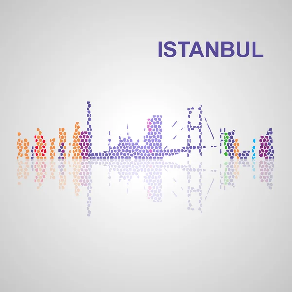 Skyline de Estambul para su diseño — Vector de stock