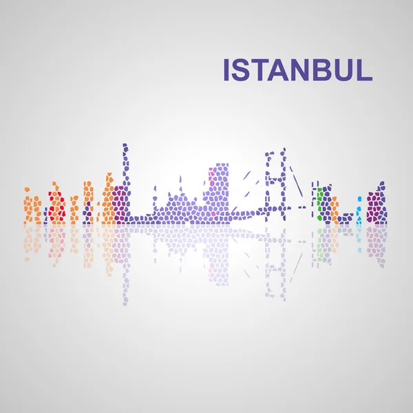 Horizonte de Istambul para o seu projeto Vetores De Stock Royalty-Free