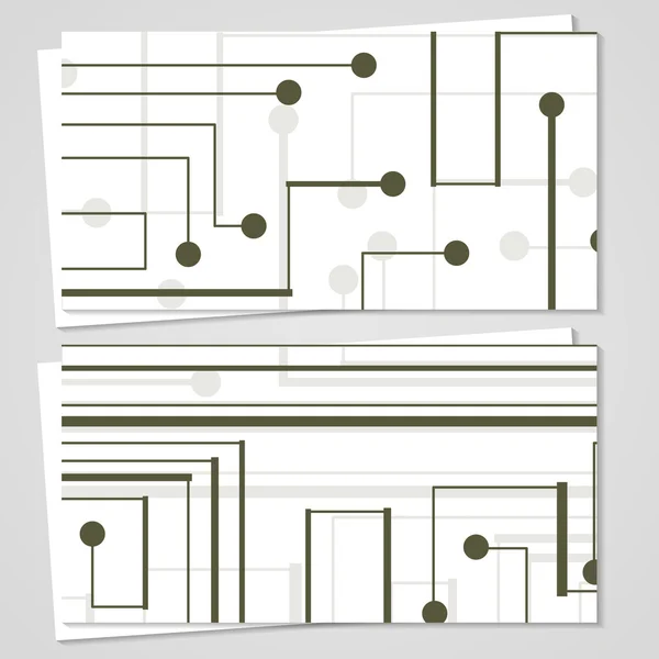 Conjunto de tarjetas de visita vectoriales para su diseño — Archivo Imágenes Vectoriales