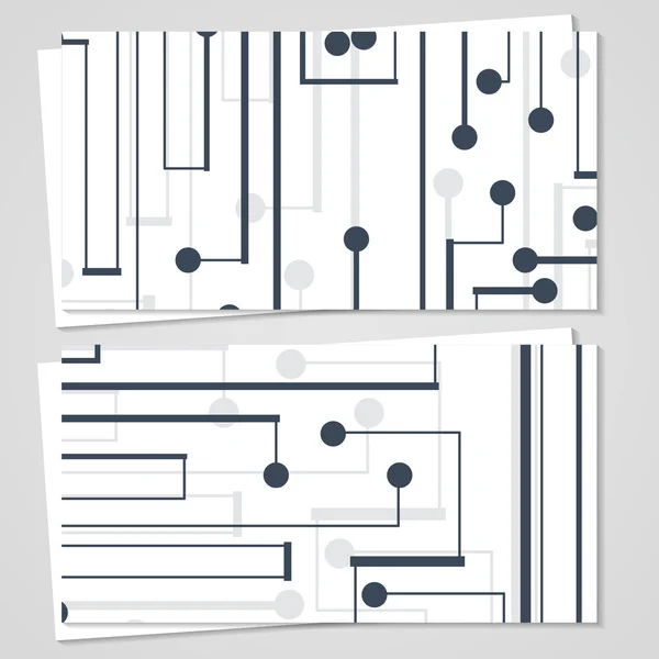 Conjunto de tarjetas de visita vectoriales para su diseño — Archivo Imágenes Vectoriales