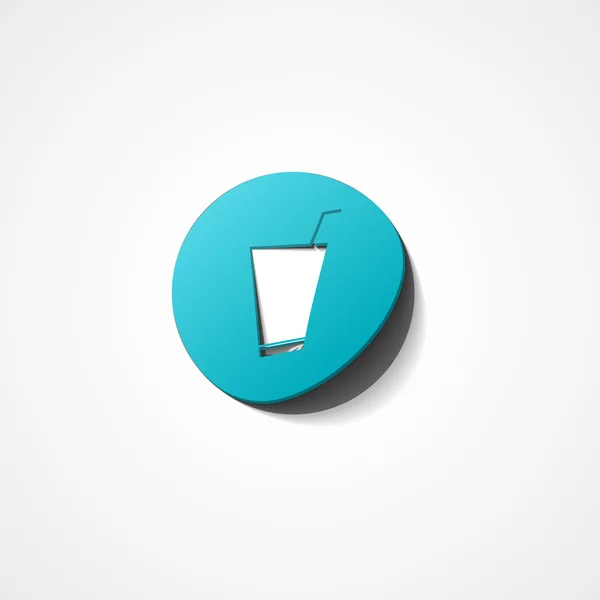 Frisdrank web pictogram op — Stockvector