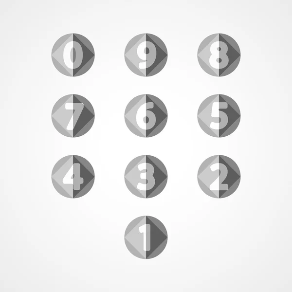 Numbers set web icon — Stock Vector