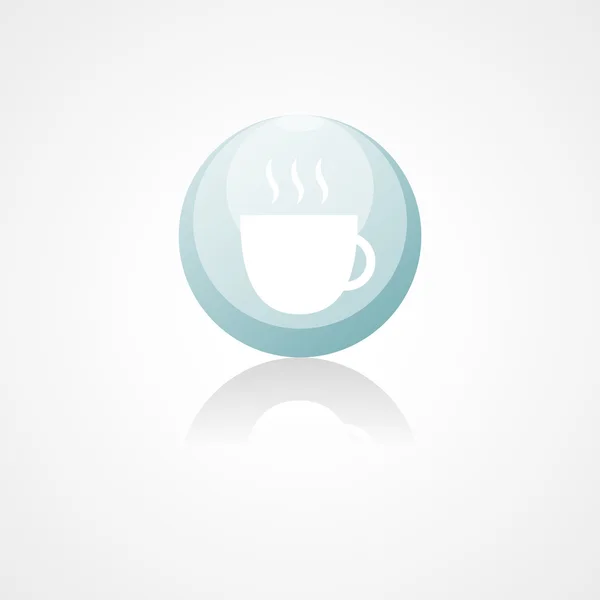 Koffie beker web pictogram — Stockvector