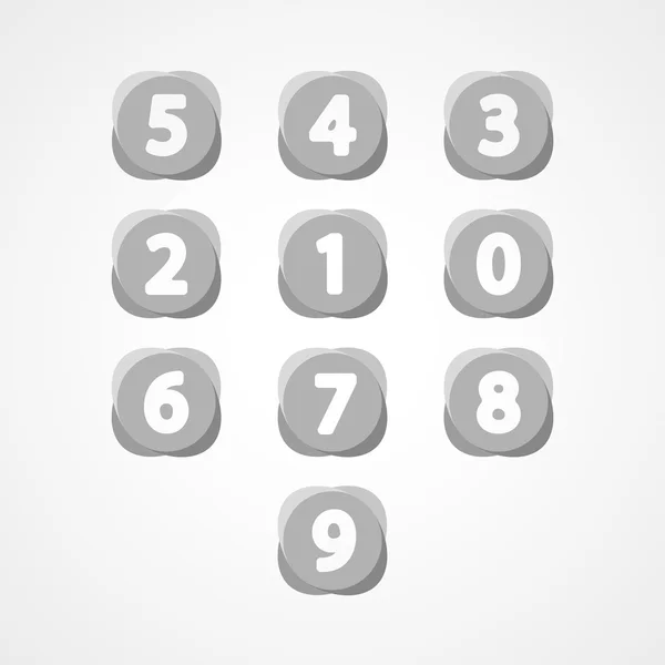 Numbers set web icon — Stock Vector