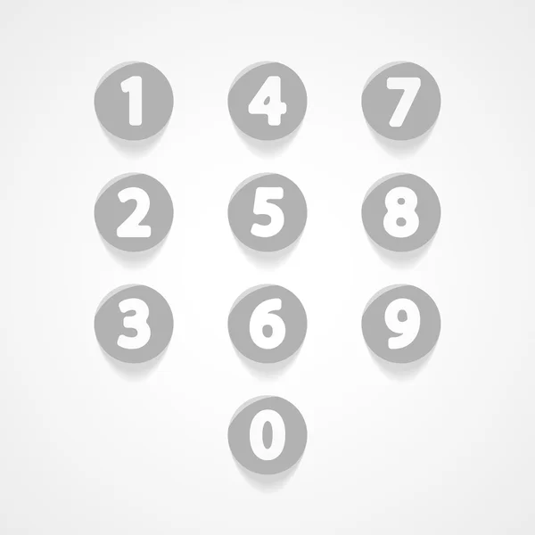 Numbers set web icon — Stock Vector