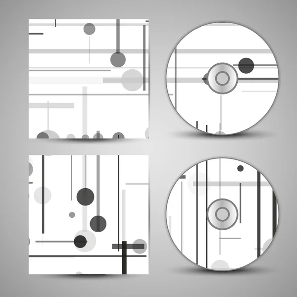 Vector cd cover  set for your design — Stock Vector