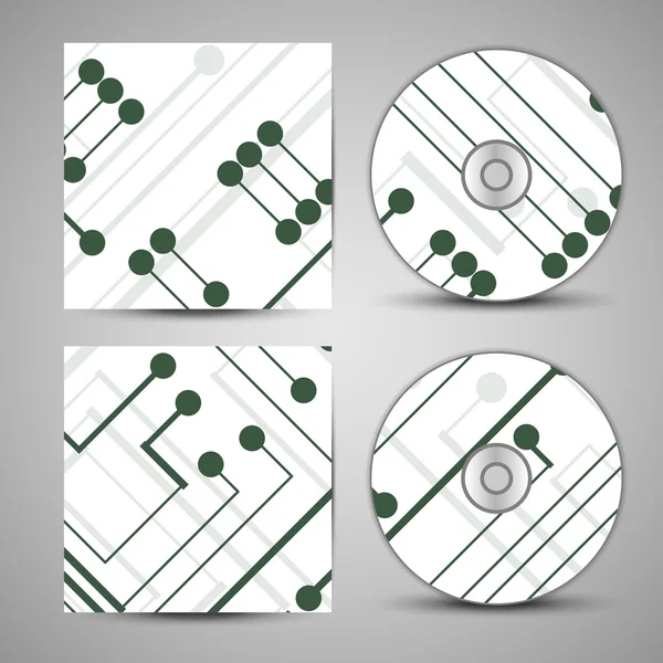 Vector cd cover  set for your design — Stock Vector