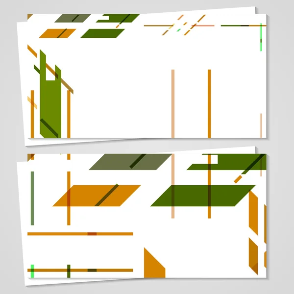 Conjunto de tarjetas de visita vectoriales para su diseño — Archivo Imágenes Vectoriales