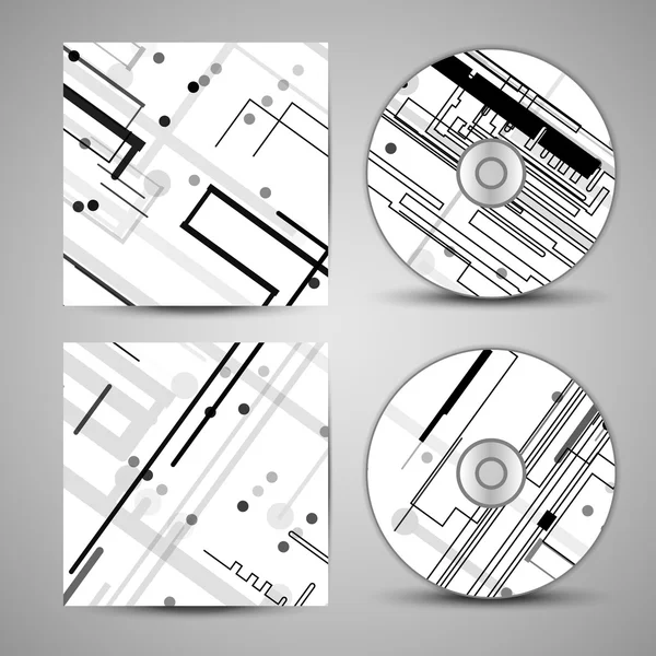 Conjunto de capa de cd vetorial para o seu projeto — Vetor de Stock