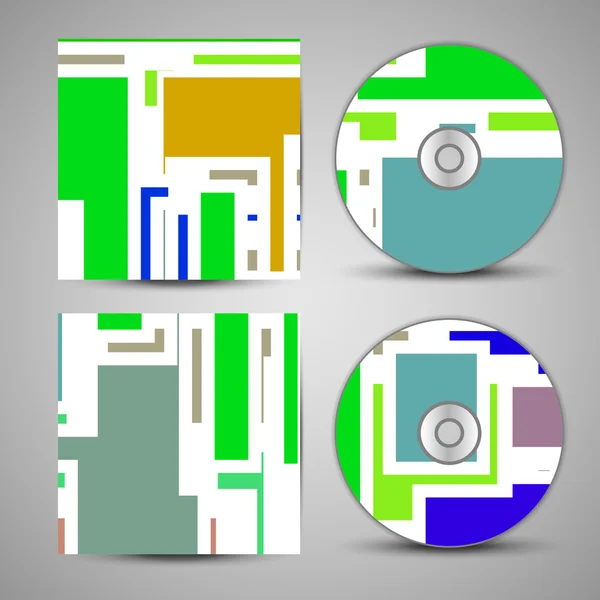 Conjunto de capa de cd vetorial para o seu projeto — Vetor de Stock