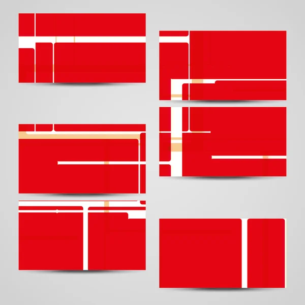 Conjunto de cartões de visita vetoriais para o seu design — Vetor de Stock