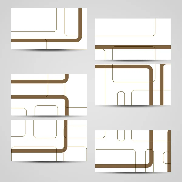 Conjunto de tarjetas de visita vectoriales para su diseño — Vector de stock