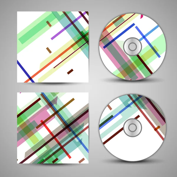 Vector cd cover  set for your design — Stock Vector