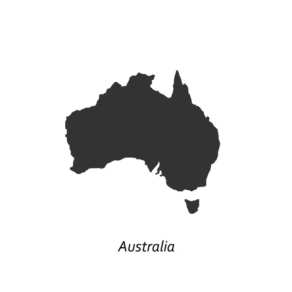 Black map of Australia for your design — Stock Vector