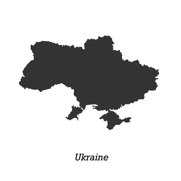 Zwarte kaart van Oekraïne voor uw ontwerp — Stockvector