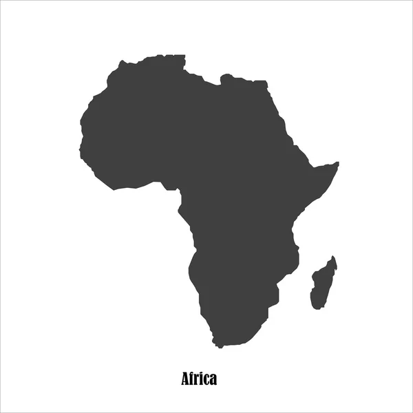 Černá mapa Afriky pro návrh — Stockový vektor