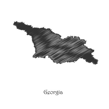 Georgia harita simgesini tasarımınız için
