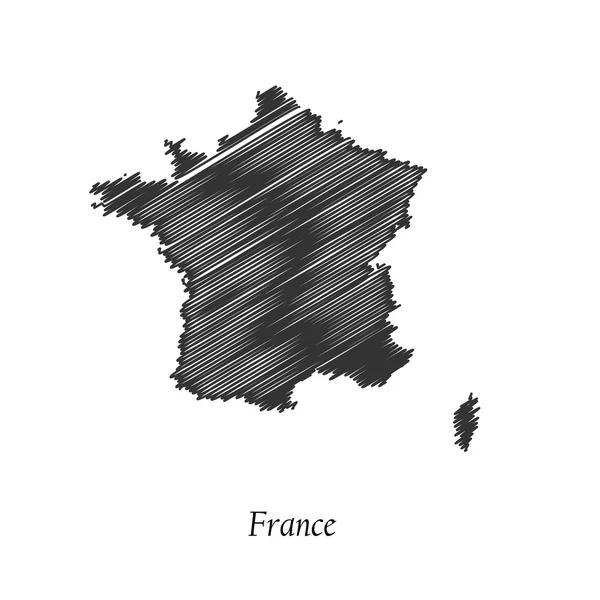 Ícone de mapa da França para o seu design — Vetor de Stock