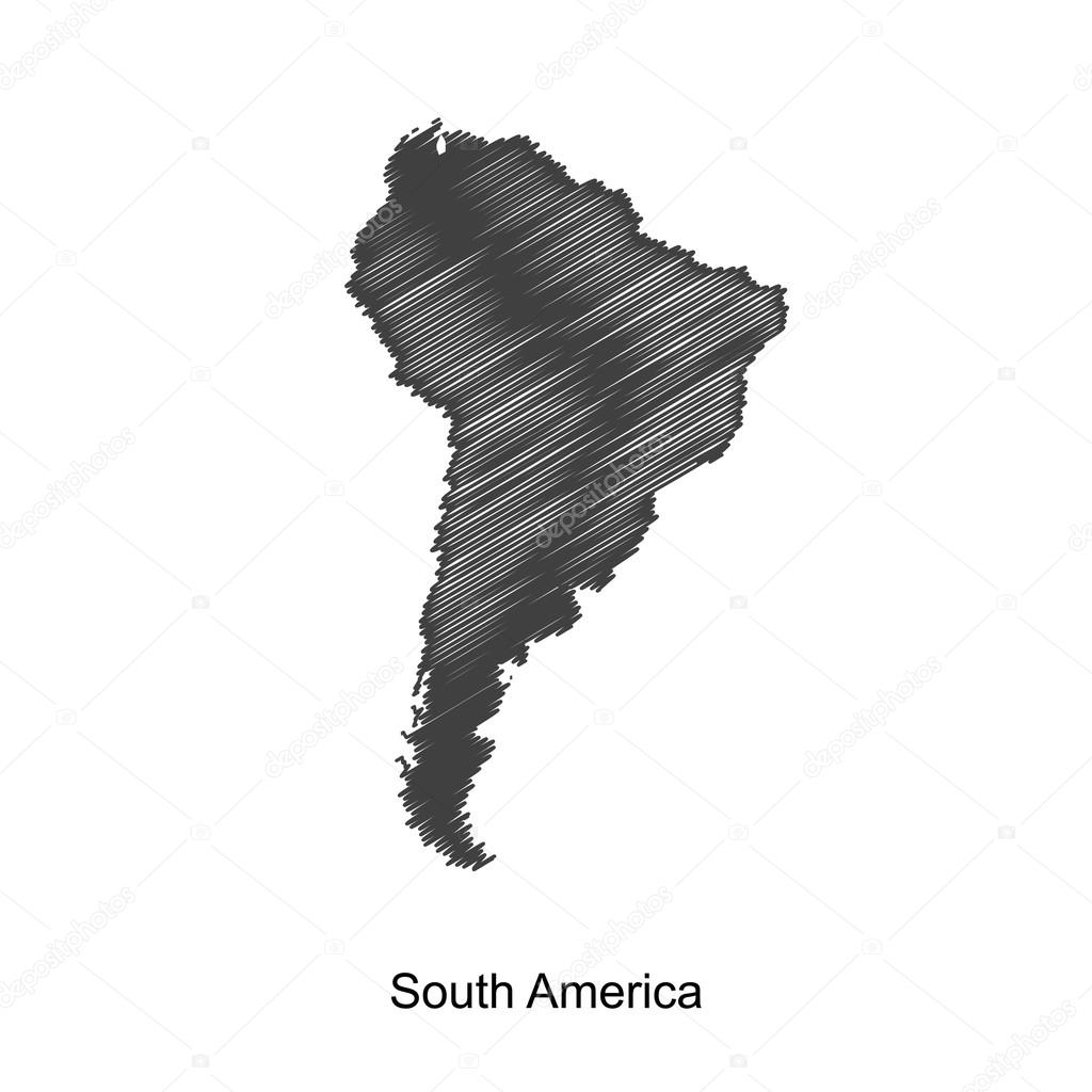 Map of south america for your design