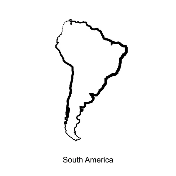 South americamap icon for your design — стоковый вектор