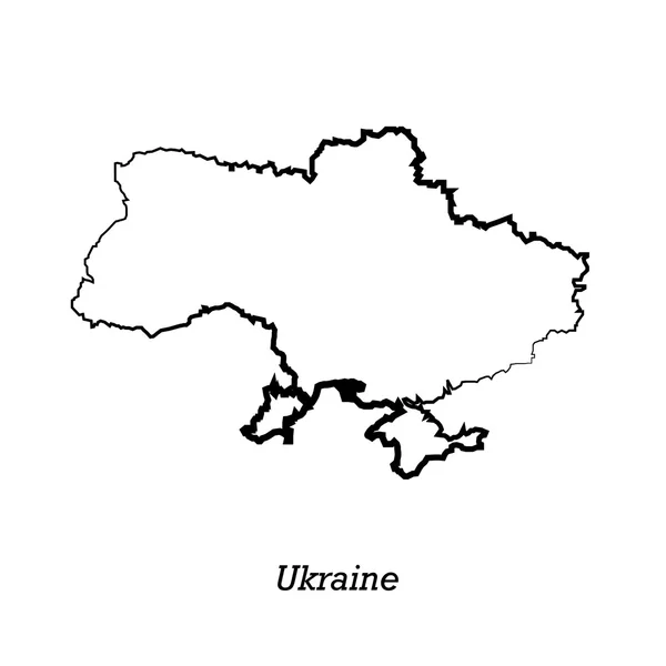 Kaart van Oekraïne voor uw ontwerp — Stockvector