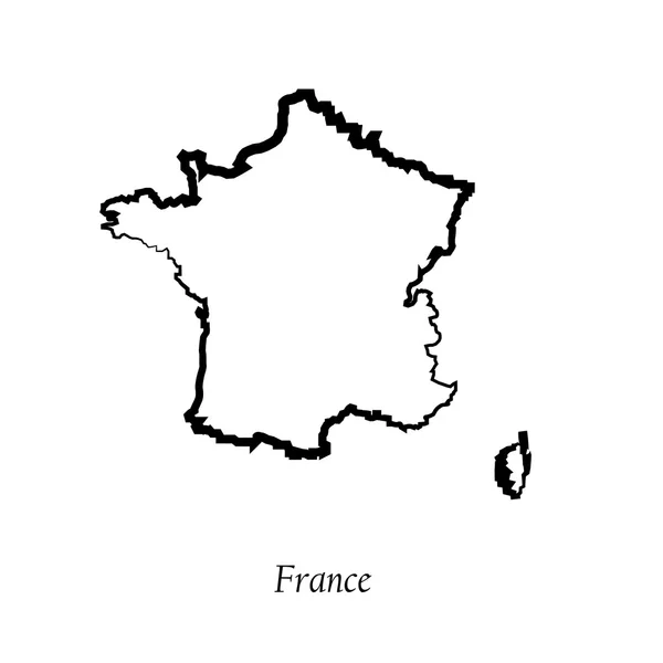 Mappa della Francia per il tuo design — Vettoriale Stock