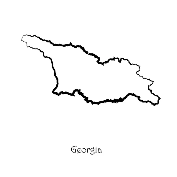 Map of Georgia for your design — Stock Vector