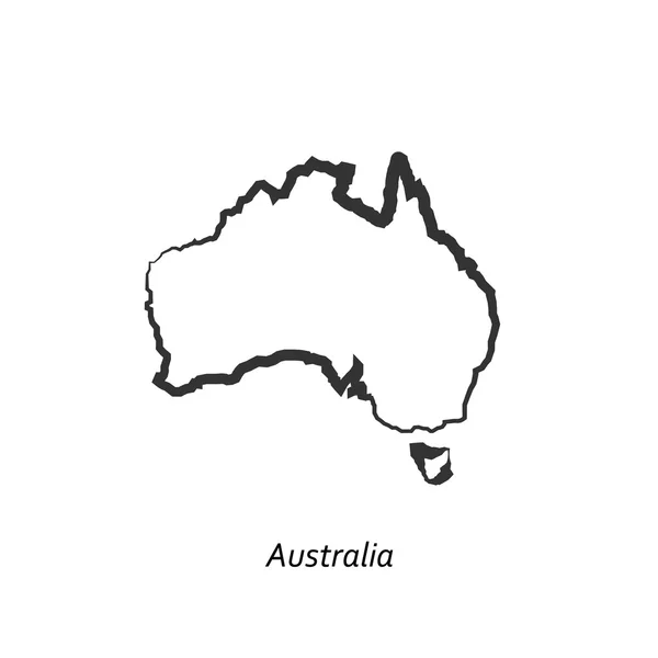 Kaart van Australië voor uw ontwerp — Stockvector