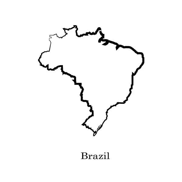 Mappa del Brasile per il tuo design Vettoriali Stock Royalty Free