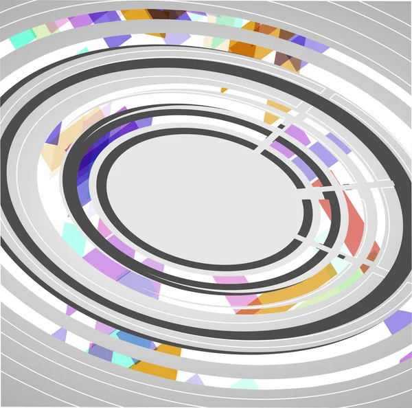 Antecedentes de círculos tecnológicos abstractos — Vector de stock