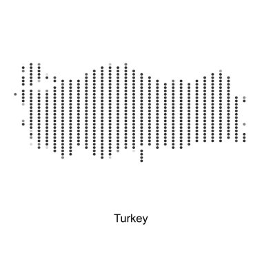 Tasarımınız için Türkiye'nin noktalı harita