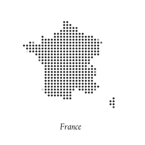 Mapa punteado de Francia para su diseño — Vector de stock