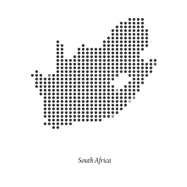 Tečkovaný Mapa Jižní Jižní Afrika pro návrh — Stockový vektor