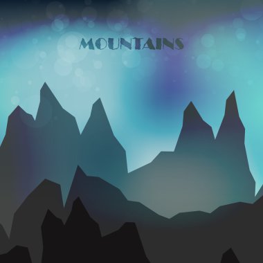 Soyut renkli dağlar