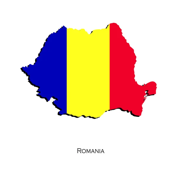 Mapa de Rumania para su diseño — Vector de stock