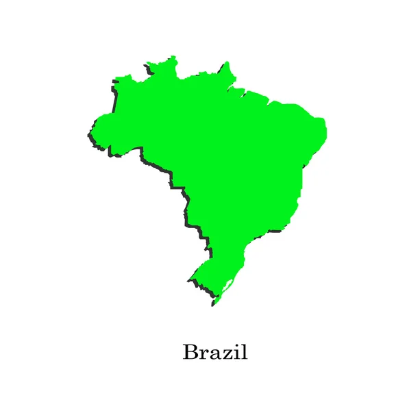 Mapa z Brazylii do projektowania — Wektor stockowy