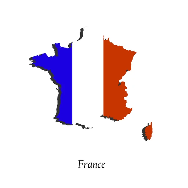 Mapa Francie za svůj design — Stockový vektor