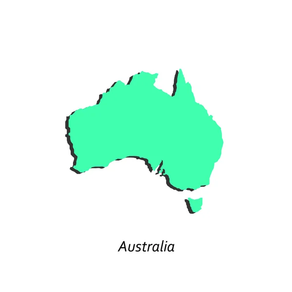 あなたの設計のためのオーストラリアの地図 — ストックベクタ