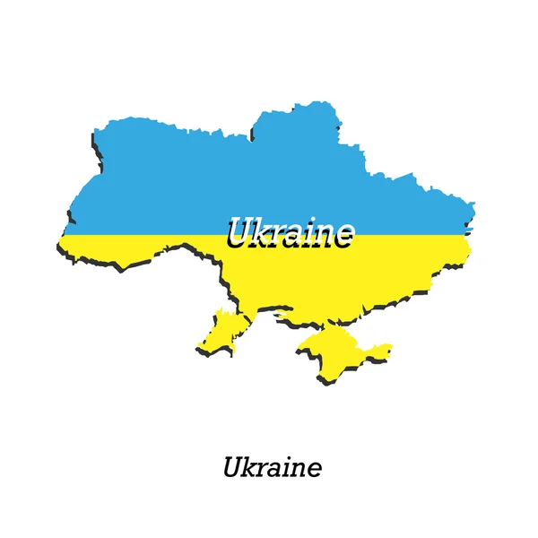 Kaart van Oekraïne voor uw ontwerp — Stockvector