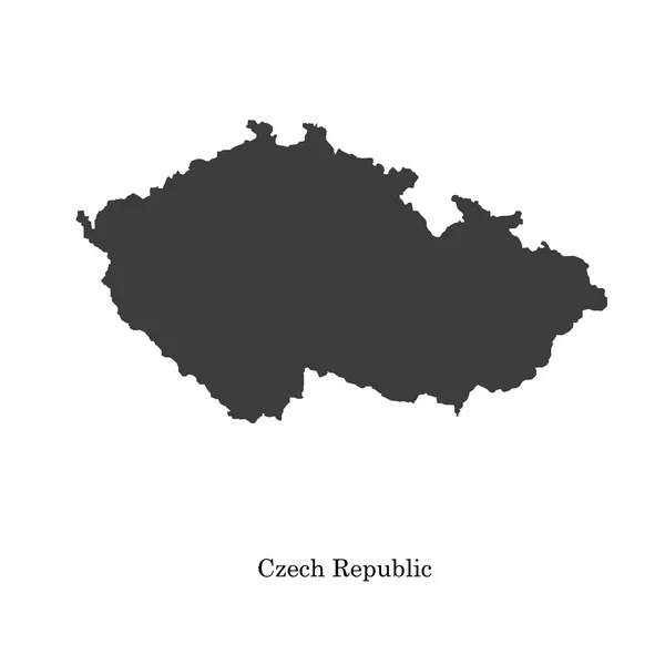 Black map of Czech Republic for your design — Stock Vector