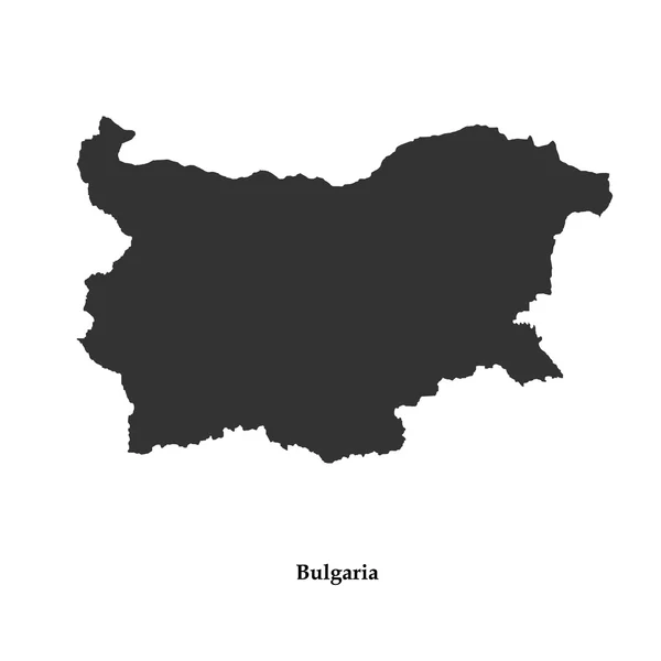 Mapa negro de Bulgaria para su diseño — Vector de stock