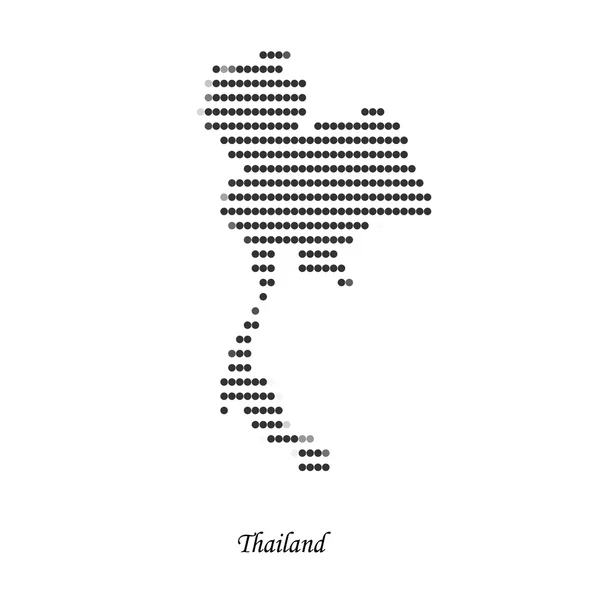 Mappa punteggiata della Thailandia per il tuo design — Vettoriale Stock