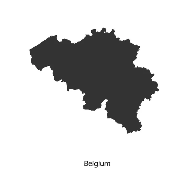 Černá mapa Belgie pro návrh — Stockový vektor