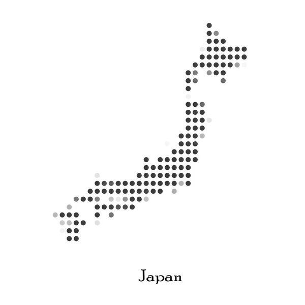 Mappa punteggiata del Giappone per il tuo design Illustrazioni Stock Royalty Free