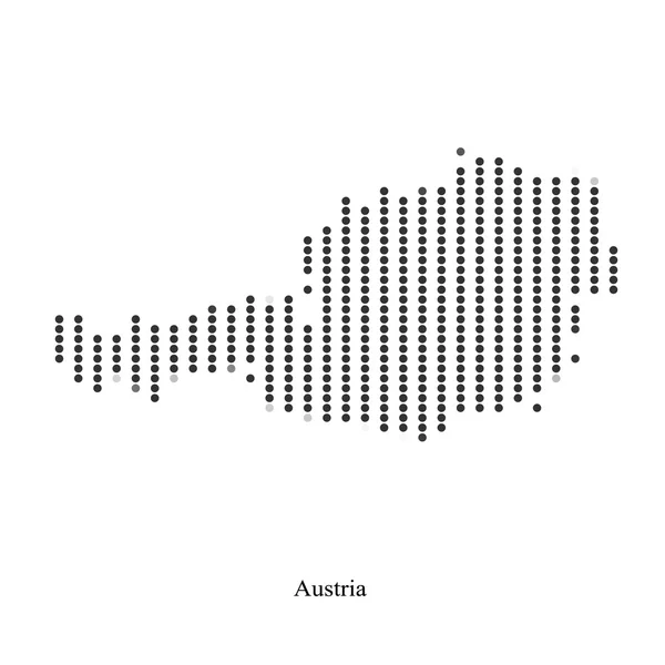 Mapa pontilhado de Áustria para o seu projeto — Vetor de Stock