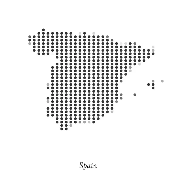 Mapa pontilhado de Espanha para o seu projeto — Vetor de Stock