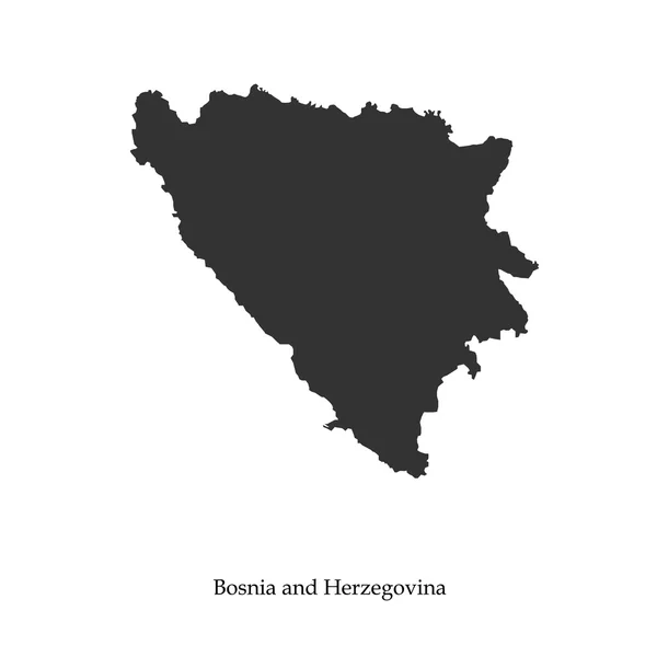 Czarny mapa Bośni i Hercegowiny do projektowania — Wektor stockowy